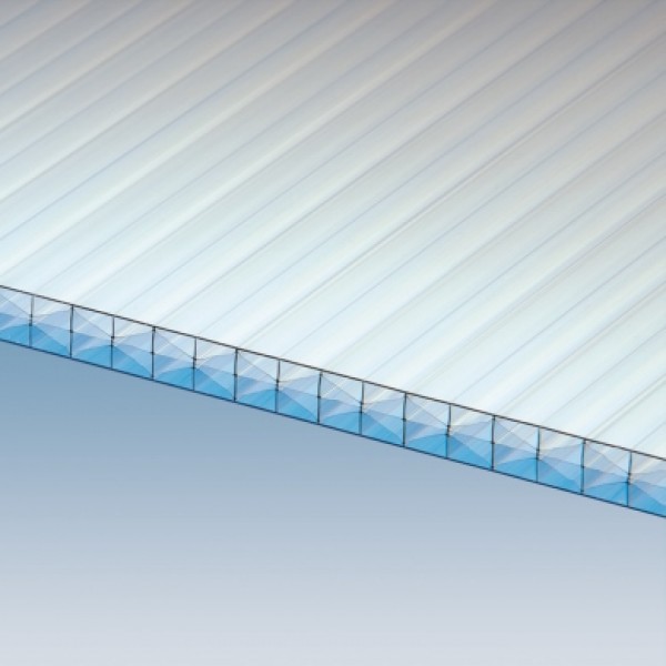 Stegplatten X-Struktur 16mm klar, Breite 1200mm